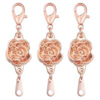 Zinc Alloy Magnetic Clasp, Rose, plated, DIY 