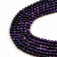 Tiger Eye Beads, Round, DIY, purple, 6mm Approx 390 mm 