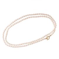 Freshwater Pearl Brass Necklace, with Brass, plated, fashion jewelry & for woman cm 