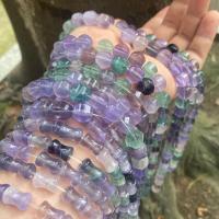 Fluorite Beads, Purple Fluorite, polished, DIY Approx 38 cm 