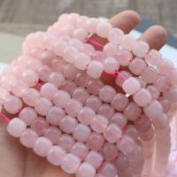 Natürliche Rosenquarz Perlen, DIY, Rosa, 9x11mm, Länge:ca. 38 cm, ca. 42PCs/Strang, verkauft von Strang