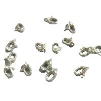 Sterling-Silber Karabinerverschluss , 925 Sterling Silber, DIY, Silberfarbe, 8x11mm, verkauft von PC