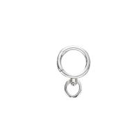 Sterling Silver Snap Clasp, 925 Sterling Silver, Donut, DIY, silver color [