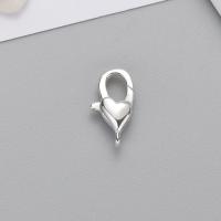 Sterling Silver Lobster Claw Clasp, 925 Sterling Silver, Heart, DIY, silver color [