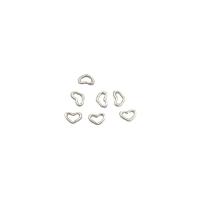 Sterling Silver Snap Clasp, 925 Sterling Silver, Heart, DIY & hollow, silver color 