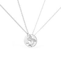 Couple Jewelry Necklace, 925 Sterling Silver, oval chain & micro pave cubic zirconia & for couple 