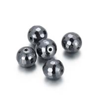 Stainless Steel Beads, Iron, Round, DIY, black, 12mm, Approx 