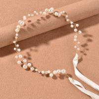 Brass Headband, with Plastic Pearl, fashion jewelry & for woman 450-470mm [