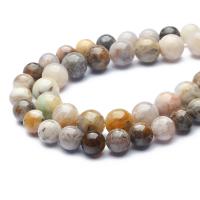 Natural Bamboo Agate Beads, Round, DIY Approx 38 cm 