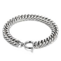 Titane bracelet en acier et bracelet, Acier titane, fait à la main, unisexe & styles différents pour le choix, argent, Vendu par PC