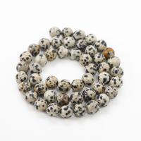 Dalmatinische Perlen, Dalmatiner, rund, poliert, DIY & verschiedene Größen vorhanden, gemischte Farben, verkauft von Strang