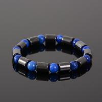 Magnetic Hematite Bracelets, Magnet, with Tiger Eye, fashion jewelry & Unisex Approx 18 cm [