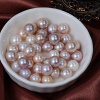 No Hole Cultured Freshwater Pearl Beads, Round, random style & DIY, mixed colors, 8.5-9mm 