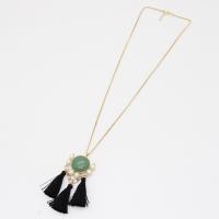 Agate Necklace, Zinc Alloy, with Agate & Plastic Pearl, fashion jewelry & for woman Approx 27.55 Inch [