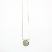 Agate Necklace, Zinc Alloy, with Agate, fashion jewelry & for woman Approx 21.65 Inch [