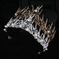 Bridal Tiaras, Zinc Alloy, with Plastic Pearl, fashion jewelry & for woman & with rhinestone Inner Approx 140mm 