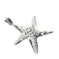 Zinc Alloy Animal Pendants, Starfish, silver color plated, DIY Approx 