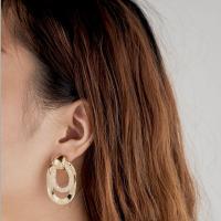 Iron Drop Earring, fashion jewelry & for woman & with rhinestone 