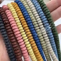 Multicolor Lava Beads, Rondelle, DIY [