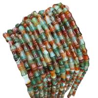 Natürliche Malachit Achat Perlen, Bambus, poliert, DIY, 12x8mm, ca. 31PCs/Strang, verkauft von Strang
