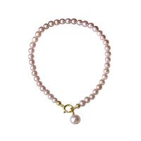 Pulseras de la perla, Perlas cultivadas de agua dulce, Natural & Joyería & para mujer, rosa púrpura, 4-5mm, longitud:17 cm, Vendido por Sarta