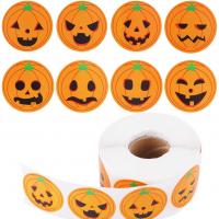 Copper Printing Paper Sticker Paper, Round, Halloween Design & mixed pattern & DIY Approx 