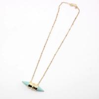 Turquoise Zinc Alloy Necklace, with turquoise, fashion jewelry & for woman Approx 18.11 Inch 