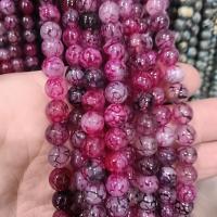 Natural Dragon Veins Agate Beads, Round, DIY [