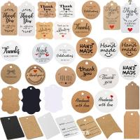 Label-Tag, Kraftpapier, Drucken, DIY & verschiedene Stile für Wahl & mit Brief Muster, 100PCs/Tasche, verkauft von Tasche