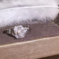 ラインス トーン亜鉛合金指のリング, 亜鉛合金, ファッションジュエリー & 異なるサイズの選択 & ライン石のある, 無色, 売り手 パソコン