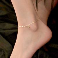 Anklet en alliage de zinc, avec 5cm chaînes de rallonge, Placage, bijoux de mode & pour femme, plus de couleurs à choisir Environ 22 cm, Vendu par PC