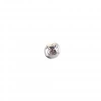 304 Stainless Steel Spacer Bead, Round, DIY & blacken, original color, 8mm Approx 2mm [