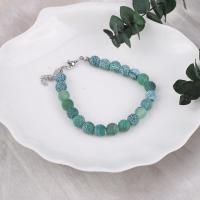 Agate Bracelets, with 5CM extender chain, plated, for woman Approx 18 cm 