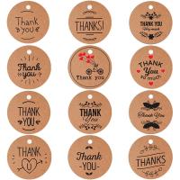 Label Tag, Kraft, Round, printing, DIY & with letter pattern, 30mm [