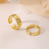 Zinc Alloy Ring Set, plated, 2 pieces & Unisex & with rhinestone, gold 