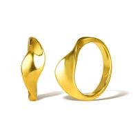 Brass Finger Ring, real gold plated, for woman 
