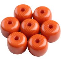 Solid Color Resin Beads, DIY reddish orange 