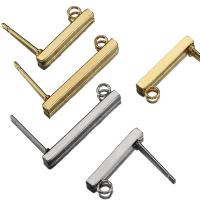 Stainless Steel Earring Stud Component, 304 Stainless Steel, plated, DIY [