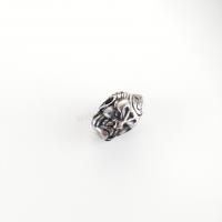 304 Stainless Steel Spacer Bead, Buddha, DIY & double-sided & blacken, original color Approx 2.6mm [