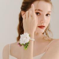 Cloth Wrist Flower, with Plastic Pearl, fashion jewelry 
