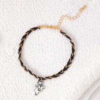 Zinc Alloy Anklet, with Polyester Cord, Halloween Design & fashion jewelry & for woman 