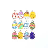 Easter Jewelry, Zinc Alloy, Oval, gold color plated, DIY & enamel Approx 