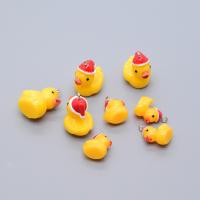 Animal Resin Pendant, Duck, epoxy gel, DIY yellow, Approx 
