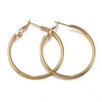 Stainless Steel Hoop Earring Component, 304 Stainless Steel, plated [