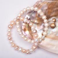 Pulseras de la perla, Perlas cultivadas de agua dulce, Ligeramente redondo, para mujer, más colores para la opción, longitud:aproximado 18 cm, Vendido por UD