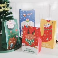 Christmas Gift Bag, Paper, Christmas Design, mixed colors 