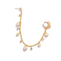 Iron Nose Piercing Jewelry, with Plastic Pearl & Brass & Zinc Alloy, plated & for woman, 150mm, 15mm,17mm 