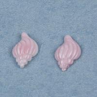 Seashell Cabochon, Trumpet Shell, Conch, Carved, DIY, pink [