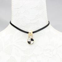 Türkis Zinc Legierung Halskette, Zinklegierung, mit Lederband & Türkis, Modeschmuck & für Frau, keine, Länge:ca. 12.59 ZollInch, verkauft von PC