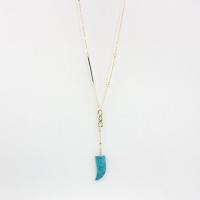 Gemstone Necklaces, Zinc Alloy, with Natural Stone, fashion jewelry & for woman Approx 27.55 Inch 
